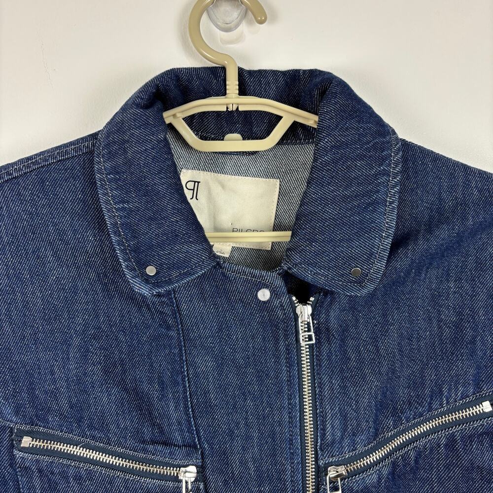 Pilcro Anthropologie Super-Soft Denim Moto Jacket Small - Picture 4 of 13